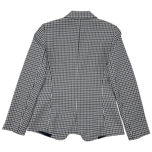 Tahari Size S Woman Arthur S. Levine Womens Black & White Houndstooth Blazer - Picture 2 of 9